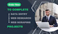 do any web research and data entry job