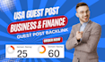 publish business and finance article with USA guest post backlink