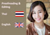 proofread and edit your document in thai and english