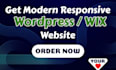 design or modify a responsive wordpress or wix website