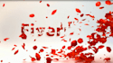 create an nature flower flying leaves intro