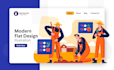 create modern flat design illustration