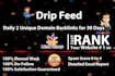 drip feed, daily 2 unique domian backlinks of da 20 plus