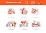 design vector icon set for website or app in 24 hours