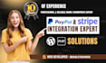 integrate stripe or paypal in your website
