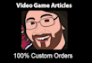 write articles about video games