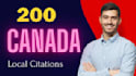 create 200 canada local citations for local business SEO