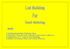 do list building for email marketing