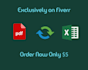 convert pdf to excel, word, excel to pdf