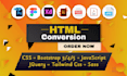 convert psd to html figma to html xd png to html bootstrap 5 responsive webpage