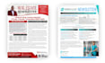 create professional newsletter design, magazine layout, email template
