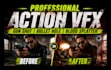 create realistic gunshot, muzzle flash, and bullet hole vfx