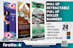 design roll up, retractable banner, pull up or roller banner