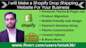make a ecommerce shopify dropshipping website for your business