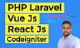 fix and develop php laravel, vue js, react js websites