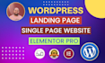 do wordpress landing page design or redesign landing page