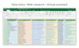 do excel data entry, web research, data entry, copy paste, virtual assistant
