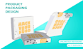 design product packaging, mailer box, subscription box, and 3d mockups