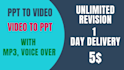 convert ppt pptx word pdf to mp4 or any form