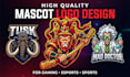 design mascot logo for gaming, esports, and sports