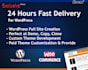 create full wordpress site as the demo with custom or premium theme