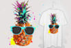 do graphic watercolor t shirt design for you