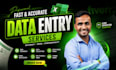 do first and accurate data entry, web research and lead generation services