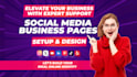 setup social media page and accounts create, facebook business page, x, linkedin
