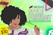 make a flat avatar and portrait in mkbhd style for you