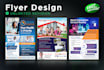design high quality printable flyers, posters, door hanger and roll up banners