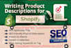 write product title, description, and keywords on shopify