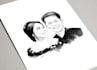 sketch black and white portrait illustration