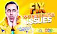 fix wordpress errors, responsiveness issues or customization