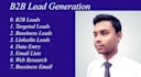 do b2b lead generation,linkedin leads,webresearch,data entry