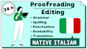 proofread and edit your italian texts and articles