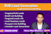 do targeted b2b lead generation and email list building