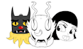draw a character face like a 30s cartoon or cuphead