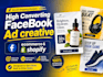 design facebook ad creative for ecommerce and shopify