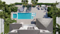 design and render 3d landscape backyard, garden