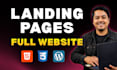 design responsive landing page website HTML CSS or wordpress