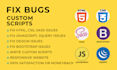 do HTML, CSS, sass, javascript, jquery, react js, and nextjs work