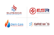 design hvac oil gas plumbing energy industrial business logo