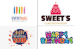 design black friday, christmas, party, wedding event logo
