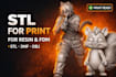 sculpt high quality 3d models, characters, and statues for 3d printing rendering