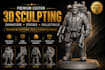 sculpt custom stl characters and statues for 3d printing