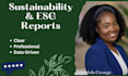 write professional sustainability, esg, or data driven reports