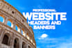 design professional website banner, header, google ad