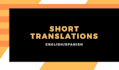 do short english to spanish translations