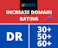 increase ahrefs domain rating DR 60 plus