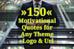 creat 150 success motivational images quotes for any theme